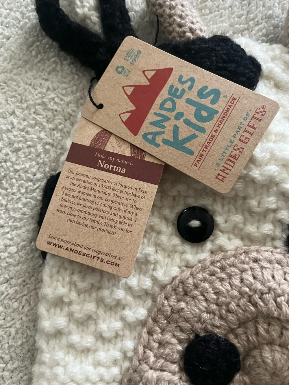 Andes Gifts Child’s Cow Knit Hat